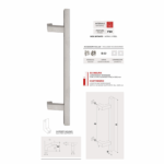 Maniglione Panama Inclinato d.25x25 interasse 350 mm.500x65h Varie finiture | Fimet Maniglie